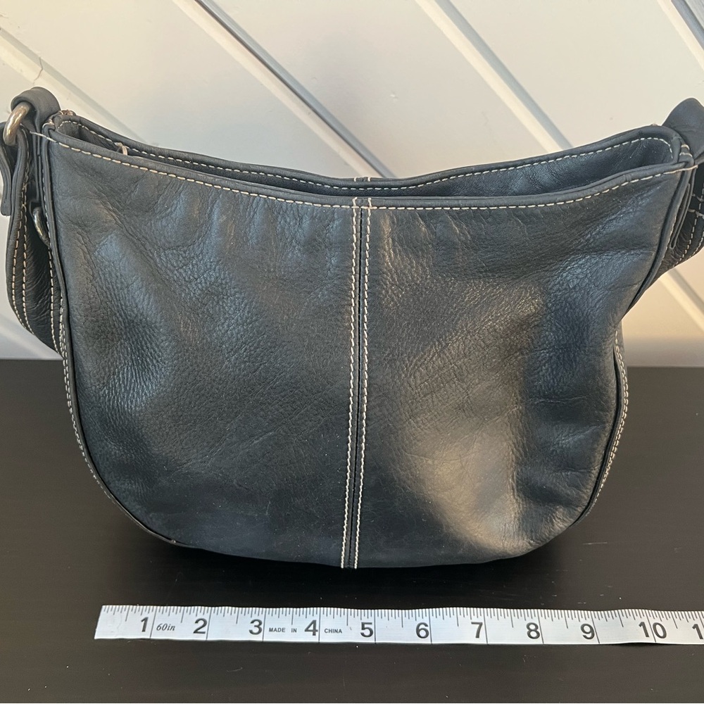 Fossil Women’s Handbag Satchel Shoulder Bag Black Y2K Leather